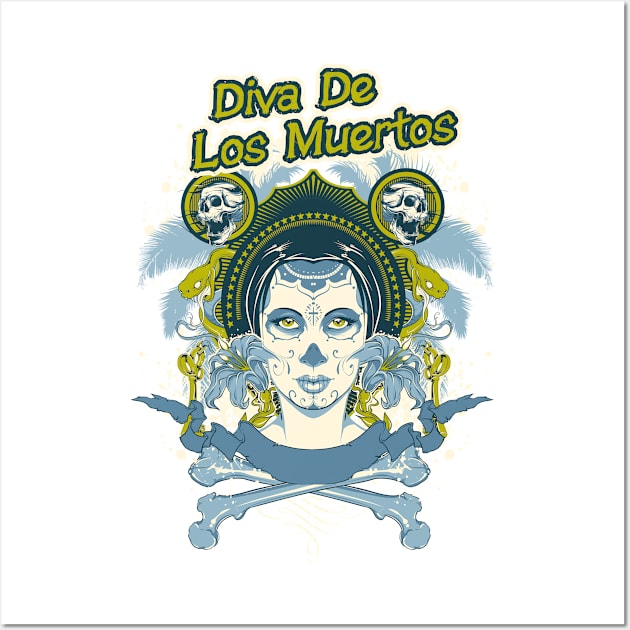 Diva De Los Muertos Wall Art by viSionDesign